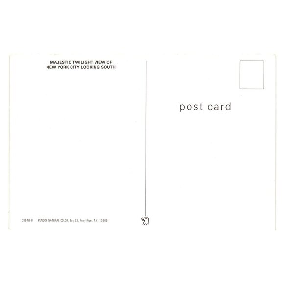 Vintage New York City Postcard Twilight South View Wonder City Of The World - Picture 2 of 2